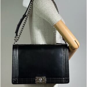 Chanel Patent Leather Raverso Xtra Large Boy Bag Pristine